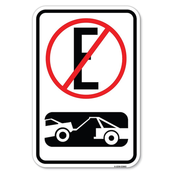 Signmission Spanish Parking Control Sign No Estacion Heavy-Gauge Aluminum Sign, 12" H, A-1218-22883 A-1218-22883 - main